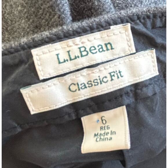 L L Bean Women’s Pencil Skirt Sz 6 Gray Faux Wrap Pockets Buckle Accent Cotton - Picture 4 of 5